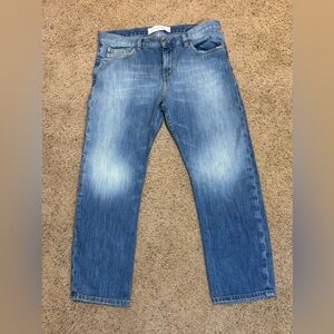 IRO Faded Straight Leg Denim Jeans, size 28.